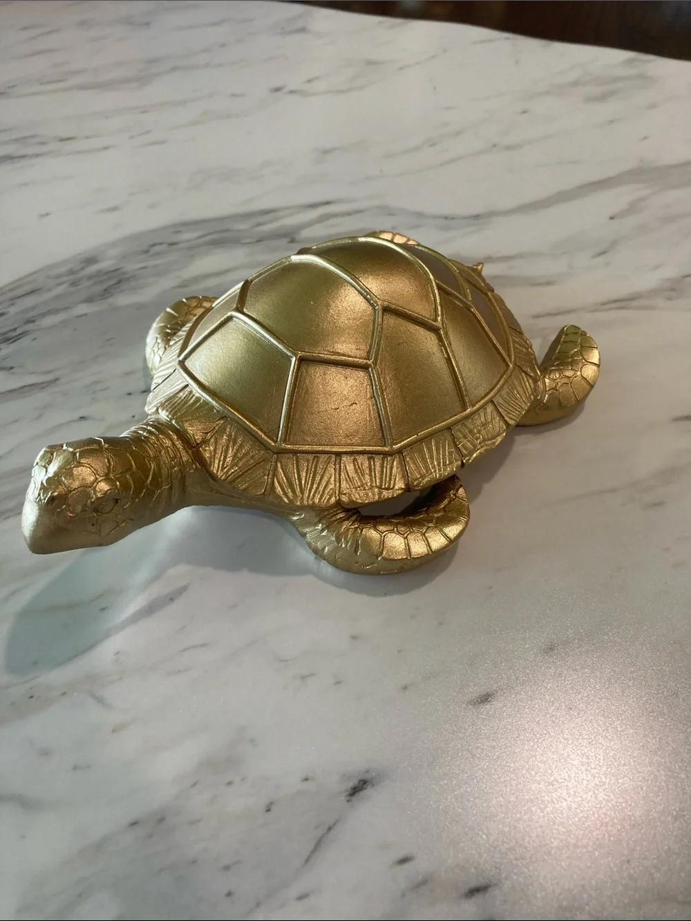 Sea Turtle Decor Gold Tone